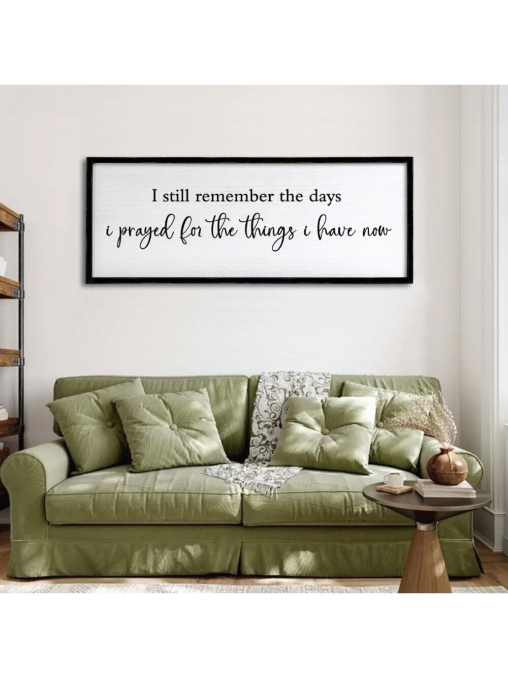 Vintage-Inspired 'I Still Remember the Days I Prayed' Wall Art Sign 40"x15